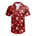 thumbnail image 4 of LIIPEE Halloween Graphic Shirt For Men Short Sleeve Turn Down Collar Button Up Shirts Male Comfortable Breathable Party Tops,M, 4 of 4