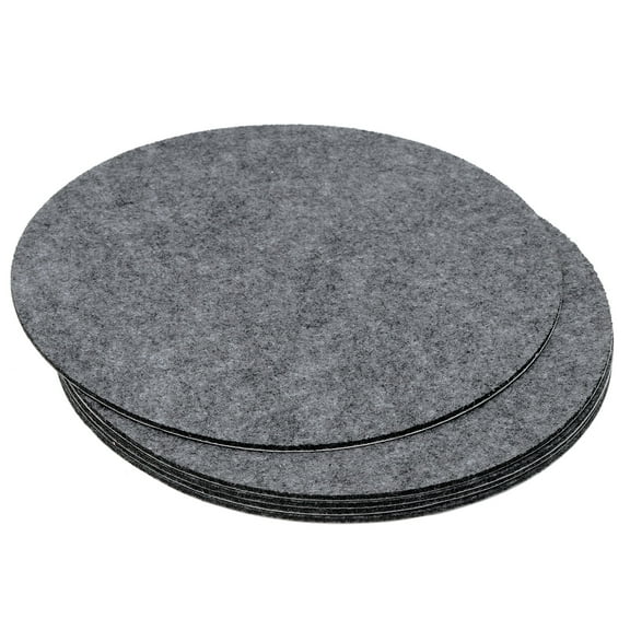 Uxcell 8 Inch Diameter Lamp Base Felt, 5Pack 2mm Thickness Adhesive Non-slip Anti-scratch Backed Felt, Grey