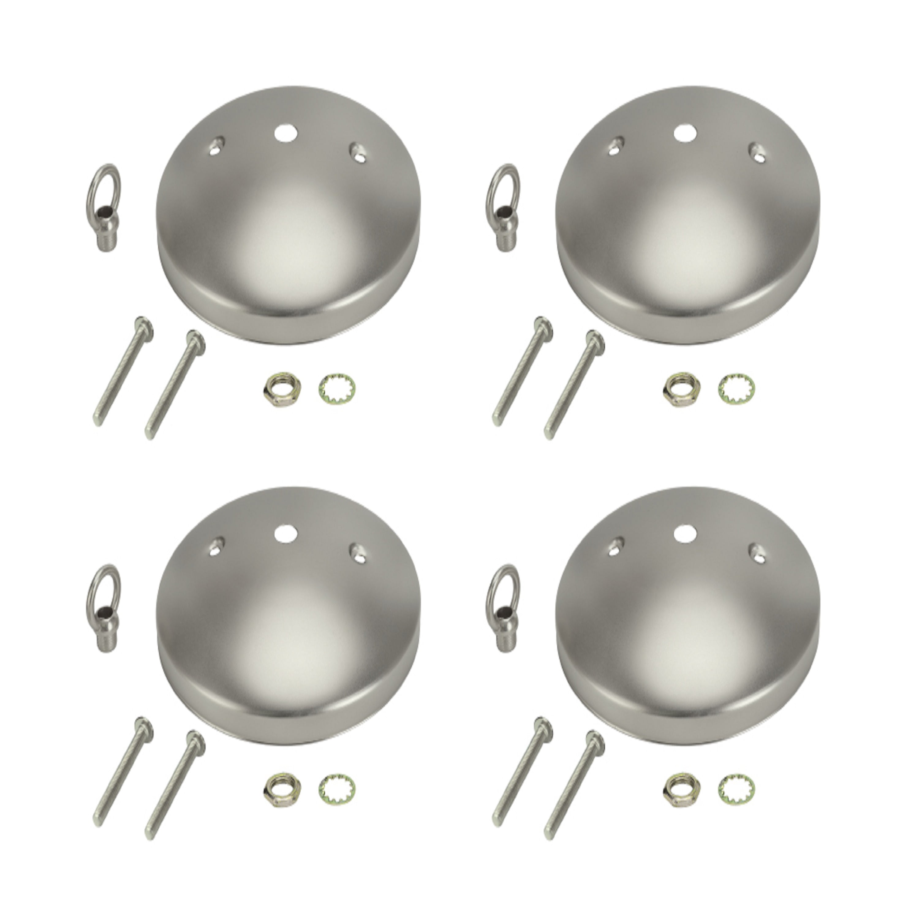 Modern Brushed Pewter Light Fixture Canopy Kit, 5" Diameter
