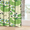 thumbnail image 3 of Green Apples Floral Leaves Painted Blackout Curtains With Grommet, Tropical Apples Fruit Painted Drapes For Baby Nursery Bedroom Living Room Decor 42"W x 108"L (Pack of 2), 3 of 6