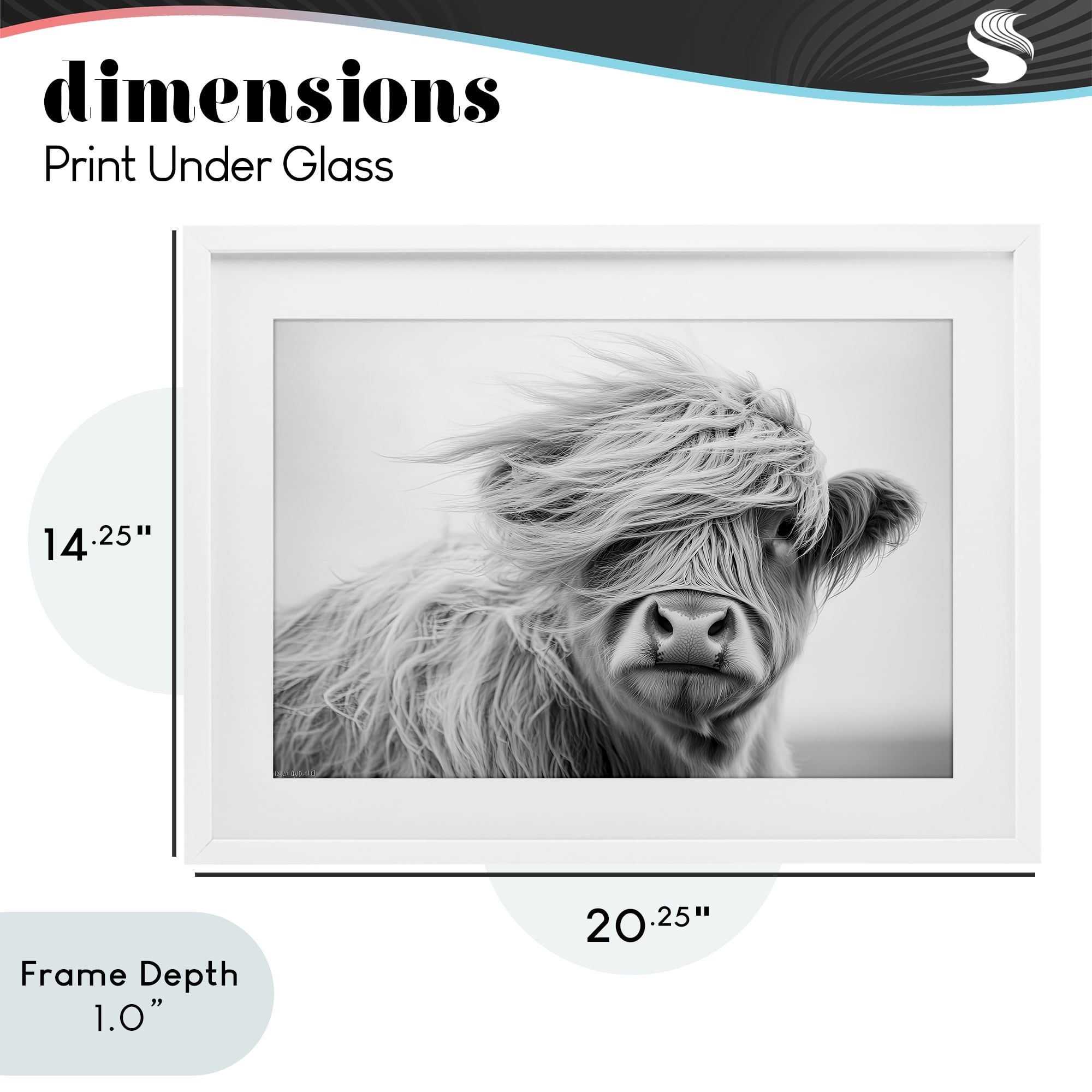 Stupell Industries Easy Breezy Highland White Framed Print Under Glass, design by Tina LeCour