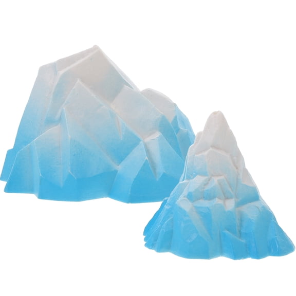 OFFIGAM Realistic Skyblue Iceberg PVC Decorative Aquarium Products for Fish Tanks 2pcs 3.9×3.1×2.4in