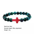 thumbnail image 4 of QQTDFG Unisex Camouflage brown-green Turquoise Cross Bracelet Neutral Accessory-default, 4 of 4