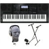 Casio CTK-7200 Premium Keyboard Pack with Headphones, Power Supply and Stand