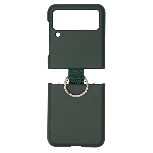 Funda Para teléfono Galaxy Z Flip 3 Nikou con tacto esmerilado y soporte con presilla Para el dedo color verde