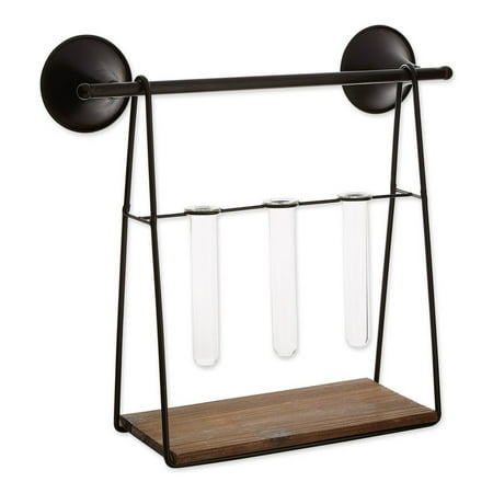 

Home Decorative Industrial Look Wall-Shelf With Test Tube Vases
