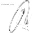 thumbnail image 3 of Silver Plated Bracelet Shining Bangle Bracelets (Silver), 3 of 5