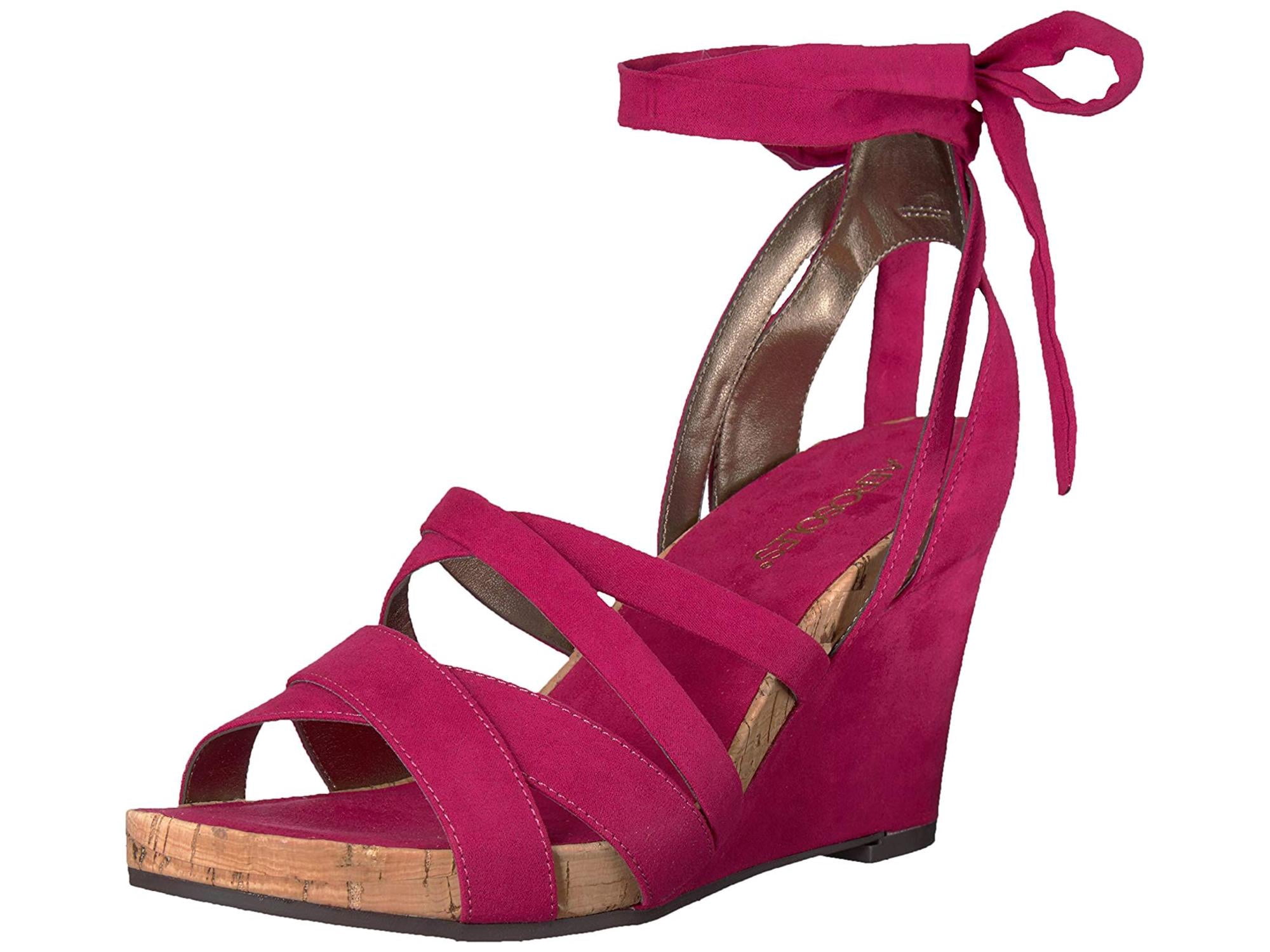 aerosoles lilac plush wedge sandals