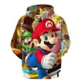 thumbnail image 2 of Mario Hoodie 3D Print Pullover Hooded Long Sleeve Sweatshirts Tops Blouse with Pocket for Mens Womens, 2 of 6