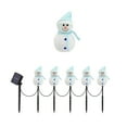 thumbnail image 2 of EWASWON Christmas 5-in-1 Solar Snowman Christmas Stake Lights, Blue Outdoor Holiday Decor for Garden Patio Lawn, Auto On/Off, Waterproof Xmas Decoration, 2 of 6