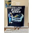 thumbnail image 2 of Just A Boy Who Loves Cars Custom Car Fleece Blanket, 2 of 7