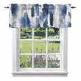 thumbnail image 2 of Watercolors Blue White Window Valance for Kitchen, Abstract Painting Rod Pocket Short Curtain for Small Windows, Light Filtering Decorative Valance, 54 x 18 Inch, 1 Panel, 2 of 9