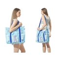 thumbnail image 4 of Flrhsjx Mesh Beach Bag, Large Beach Tote Bag with Zipper for Toys Pool Bag Beach Accessories, Blue, 4 of 5