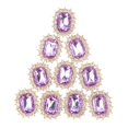 thumbnail image 4 of kurtrusly Shimmering Rhinestone Buttons for Clothing Embellishments and Wedding Décor Light Purple 2.1 x 1.7cm 5Set, 4 of 6