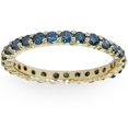 thumbnail image 1 of Bague de Mariage Éternité en Diamant Véritable Bleu Rond Traité 1 1/2 Ct en Or Jaune 14 K, 1 of 3