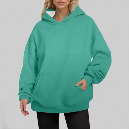 SIYUDAN Women s Sweatshirts Hoodies Long Sleeve Hoodies for Women Pullover Oversized Sweatshirt for WomenPink Sweatshirt Womens Fall Essentials Women Fashion