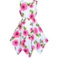 thumbnail image 4 of Girls Dress Rose Flower Hanky Hem Princess 7 Years, 4 of 9