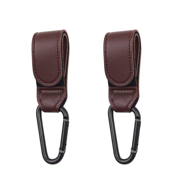 Ganchos versátiles para bolsas, accesorios para cochecitos de bebé para bolsas de compras, correas de cuero vegano duraderas para cochecitos, material de alta calidad para automóviles, sillas de