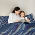 thumbnail image 5 of Homewish Wild Trger Striped Queen Comforter Set,Modern Gemeotric Bedding Sets,Blue Gray Bedding Comforter Set For Men Women,Luxury Bedroom Decor Reversible,3-Piece, 5 of 8