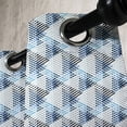 thumbnail image 2 of Ambesonne Stripes Grommet Curtain Single Panel, Eighties Lines Design, 50"x60", Cream Blue Pale Blue, 2 of 5
