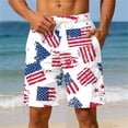 thumbnail image 2 of Zynoxe Mens Shorts with Pockets Adjustable Drawstring Waist Shorts for Men Trendy Hawaii Printed Mid-Thigh Length Shorts Summer Breathable Quick-Dry Beach Swim Trunks S, 2 of 6