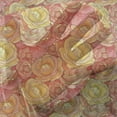 thumbnail image 3 of Pale Pink Tulle Curtains with Rod Pocket, Romantic Roses Garden Illustration Nature Inspired Valentine's Day Themed, Sheer Drape for Wedding Party 2 Panels, 7 Sizes, Yellow Coral Pink, by Ambesonne, 3 of 3