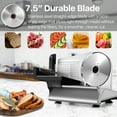 thumbnail image 4 of Replacement Blade for Electric Meat Slicer, 7.5" Stainless Steel Non-serrated Straight-edge Blade, Motorized Deli Slicer Cutter for Home Kitchen Meat, Salami, Ham, Cold Cuts, Hard Cheese, 4 of 4