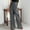 Black, variant on Azrian Womens Plus Size Jumpsuits Fashion Stripe Kink Pocket Casual Loose Straight Trousers Pants