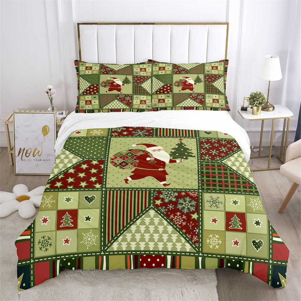 Santa Claus Christmas Bedding Bed Sets Twin Full Queen King Size Xmas