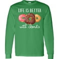 thumbnail image 3 of Inktastic Life is Better with Donuts Long Sleeve T-Shirt, 3 of 5