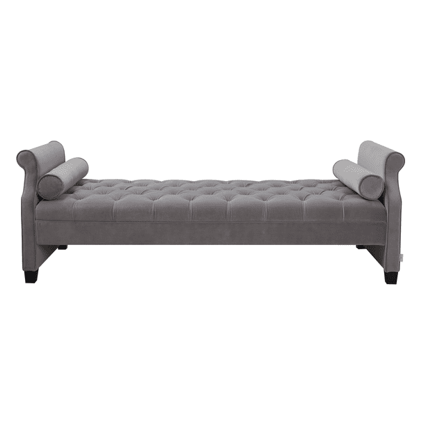 Eliza Roll Arm Sofa Bed With Bolster Pillows Opal Grey Com Eliza Roll Arm Sofa Bed With Bolster, Jennifer Taylor Eliza Upholstered Sofa Bed