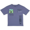 thumbnail image 3 of Minecraft Creeper Boys Short Sleeve T-Shirt & Shorts with Lenticular Image Changing Patch, 2-Piece Gamer Outfit Shorts Set for Kids (Size 4-10), 3 of 5