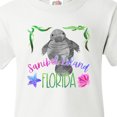 thumbnail image 4 of Inktastic Sanibel Island Florida Cute Swimming Manatee Youth T-Shirt, 4 of 5