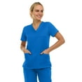 thumbnail image 3 of Medichic Women's Medical Scrubs Top - V-Neck 4-Way Stretch with 3 Pockets - Available in 20+ Colors, 3 of 6
