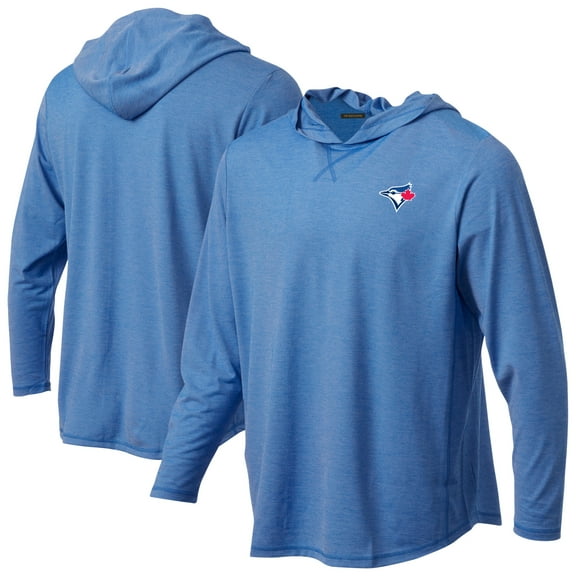 Men's Royal Toronto Blue Jays Butter Stripe Tri-Blend Long Sleeve Hoodie T-Shirt