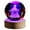 A, variant on Halloween Haunted Castle Carved Glass Night Light, Luminous Glowing Crystal Ball With Pumpkin Decor, Spooky LED Ornament For Shelf Table, Pumpkin Style