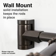 thumbnail image 5 of Double Curved Oil Rubbed Bronze Shower Curtain Rod Wall Mounted Adjustable 44 to 70 inches, 5 of 11