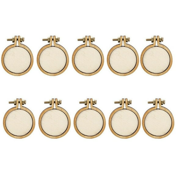 Stitch Frame Embroidery Hoop DIY Decoration Fixed Frame Gifts Hand Mini Ornaments Round Tools Wooden 10Pcs Set