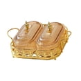 thumbnail image 5 of Dualoai Dried Fruit Tray Divided Serving Dishes Nuts Tray Food Storage Box Nut and Candy Brown 2 Grid, 5 of 9