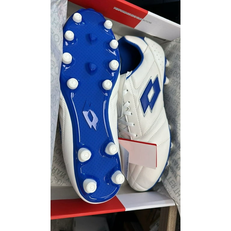 Lotto Stadio 200 III FG Soccer Cleats Size 8.5 White Blue K