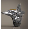 thumbnail image 3 of Fashion Men's Retro Anubis Wolf Head Ring, 3 of 5