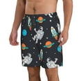 thumbnail image 2 of Bixox Men's Space printing Casual Classic Fit Short Summer Beach Shorts, 2 of 6