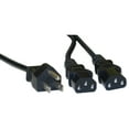 thumbnail image 2 of Computer - Monitor Power Y Cord, Black, NEMA 5-15P to Dual C13, 10 Amp, 6 foot, 2 of 2