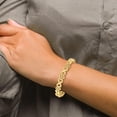 thumbnail image 4 of Avariah Diamonds 14K Yellow Gold Polished X and O Fancy Link 7.5in Bracelet - 7.5", 4 of 7