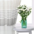 thumbnail image 6 of 2 Pcs Stripe Sheer Curtain, Semi Transparent Voile Curtains Drapes with Grommets, 6 of 9
