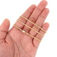 thumbnail image 5 of Nuragold 14k Real Yellow Gold 1.8mm Solid Rope Chain Diamond Cut Bracelet or Anklet (7"-9") Italian Jewelry for Men & Women, 5 of 11
