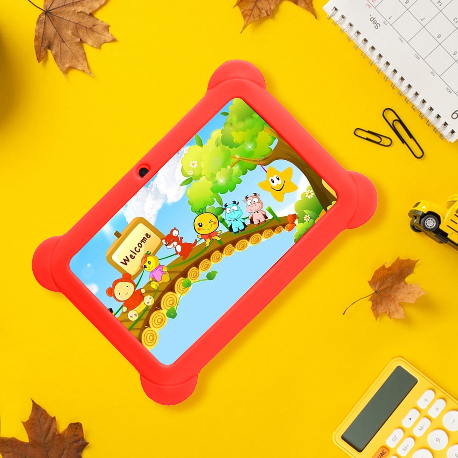 PPgejGEK 7-inch Children's Tablet Computer android Tablets Children's Early Education Learning Machine Parent-child Gift Machine Christmas Gift Built-in Cameras up to 45% off