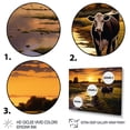 thumbnail image 3 of Designart "Cows At Farm horizon IV" Animals Floater Framed Wall Art Print, 3 of 7