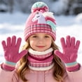 thumbnail image 6 of 3-8 Years Kids Winter Padded Earflap Hat with Pattern, Warm Windproof Cap for Boys Girls, 6 of 9