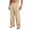 Z06 Khaki, variant on Mifsaly Straight Leg Linen Pants for Men Asymmetrical Waist Strap Button Closure High Waisted Dressy Casual Pant Office Work Lounge Trousers with Pockets S